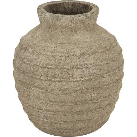 Medium Tuscan Vase - Ceramic - L24 x W24 x H26 cm - Grey