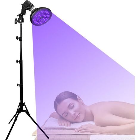 Lampe de bronzage - JOULLI - 54W - Trépied réglable - Lumière UVA - Masque pour les yeux-Ywey (1/4)