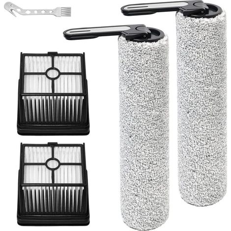 CYRILL – Spazzola rotante + filtri Pezzi di ricambio per Redkey W15, per accessori aspirapolvere a umido e a secco Vozascly W15, 2 spazzole a rullo + 2 filtri Hepa + 1 spazzola di pulizia (1/5)