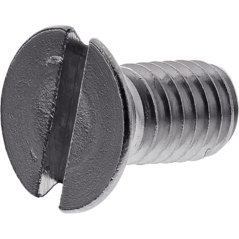 Vis à métaux RS PRO M6 à tête Fraisée fendue en Acier Inoxydable, 12mm ( Prix pour Sachet de 100 ) (1/2)