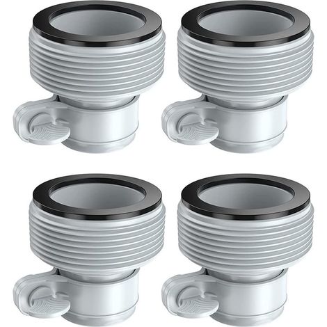 Adaptateur de Tuyau de Piscine, Lot de 4 Adaptateur pour Pompe, 32 à 38 mm Hose Adapter B Adaptateur Piscine pour Piscine Systèmes de Filtration