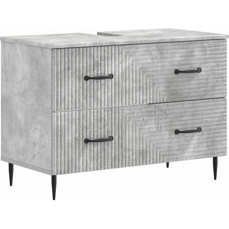 Mueble de lavabo para baño HAARLEM Gris Hormigón vidaXL (1/5)