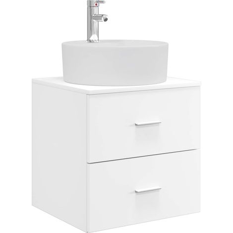 Vanidad con Lavabo de Pared Blanco 49,5 x 44,5 x 65 cm vidaXL