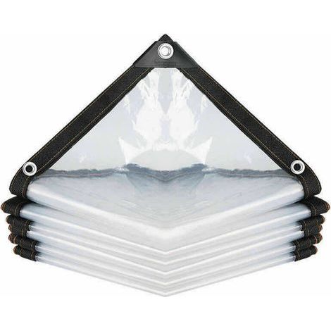 Bâche Transparente PVC - 150 x 150 cm - 86 % Transmission Lumineuse - Résistant UV et Déchirure - Bords Renforcés (1/5)