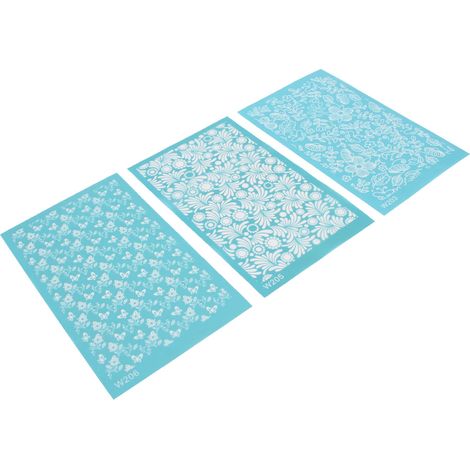 Kit de pochoirs en silicone pour argile polymère, sérigraphie réutilisable DIY pour création de boucles d'oreilles et bijoux, modèles 203/205/206