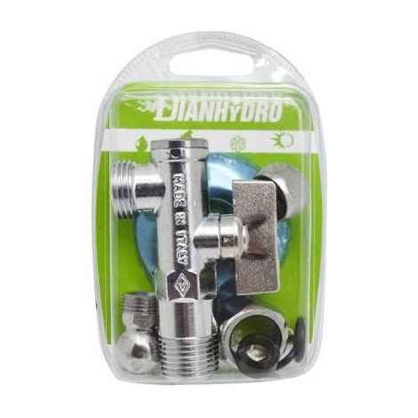 RUBINETTO SOTTOLAVABO A SFERA CON FILTRO A SNODO BLISTER Misura: 1/2 x 10 DN 8/PN 10