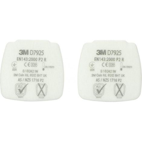 Filtri Per Particelle P2 D7925 R 3M (Per 2) (1/2)
