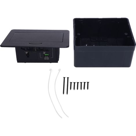 Table Pop Up Outlet 1 prise AC, Ports USB A C PD20W, bureau intégré pour bureau, école (1/5)