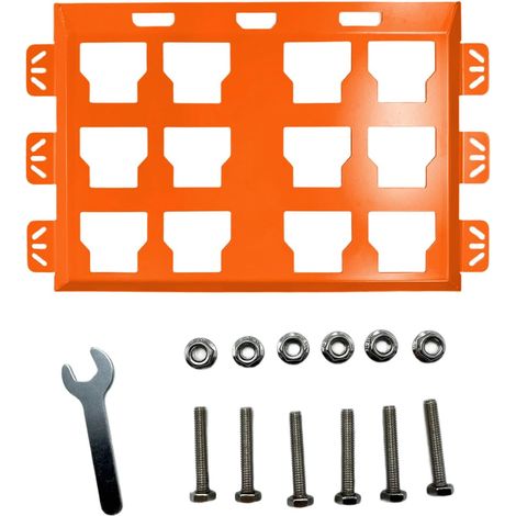 Plaque de montage en métal robuste pour systèmes de rangement de boîte à outils avec 6 boulons et écrous inclus (1/5)