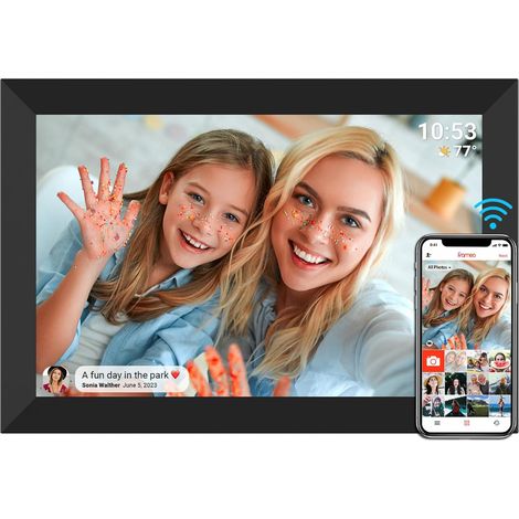 Cadre Photo numérique Wi-FI 32 Go Cadre Photo numérique 10,1" 1280 x 800 IPS Écran Tactile LCD Smart Cloud avec Rotation Automatique Moments Partager immédiatement Via l'application (1/5)