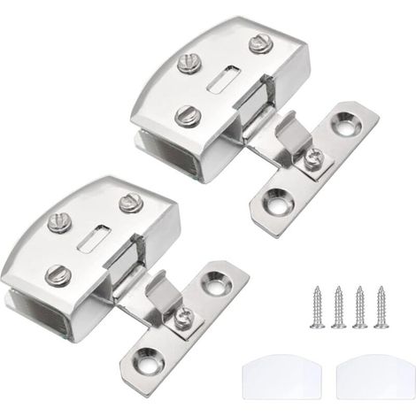 2 Pièces Charnière en Verre en Alliage de Zinc, Kit de Charnière de Porte en Verre Charnière de Porte Antirouille Charnière Pivot Robuste Clip de Porte pour Le Verre de 5-7 mm d'épaisseur