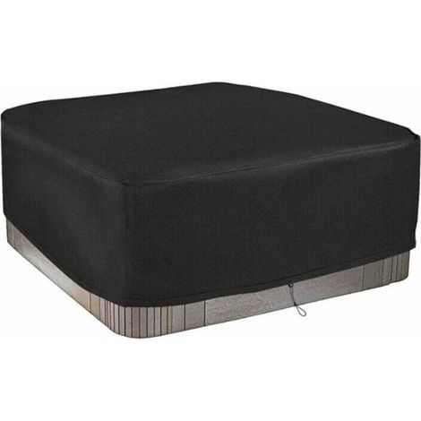 Couverture De Piscine Carré Bâche Solaire , Housse Solaire De Piscine pour Extérieur Spa Baignoire Couverture De Spa Couverture Résistante aux UV, 220×220×30cm, noir (1/4)