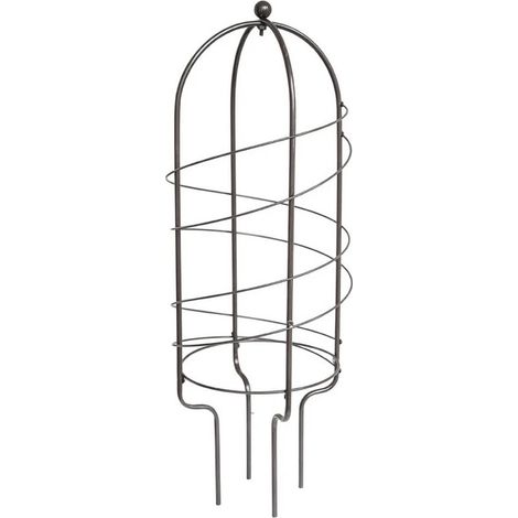 Outdoor Pot Plant Support - Mild Steel - L75 x W26 x H26 cm - Zinc