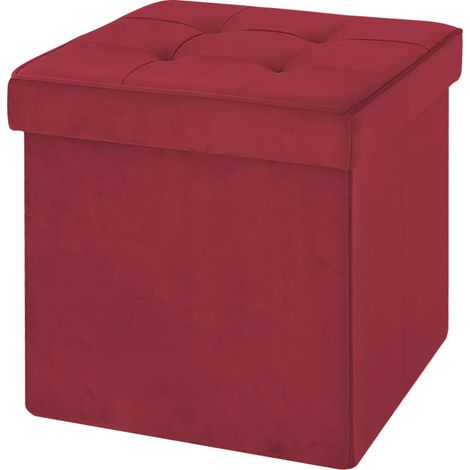Pouf Contenitore In Velluto Quadrato Moderno Panca Cassapanca Soggiorno Panchina Per Ingresso Scarpiera Sgabello Panca Moderna Bordeaux (1/5)