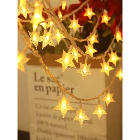 Guirlande lumineuse étoilée,Decoractive pour chambre à coucher, Terrasse, fête, anniversaire, Saint-Valentin, Noël, décoration d'arbre (1/5)