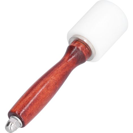 Marteau de gravure sur cuir DIY, maillet en nylon à manche en bois pour outillage maroquinerie, outil de frappe pour cuir, 1 pièce (1/5)