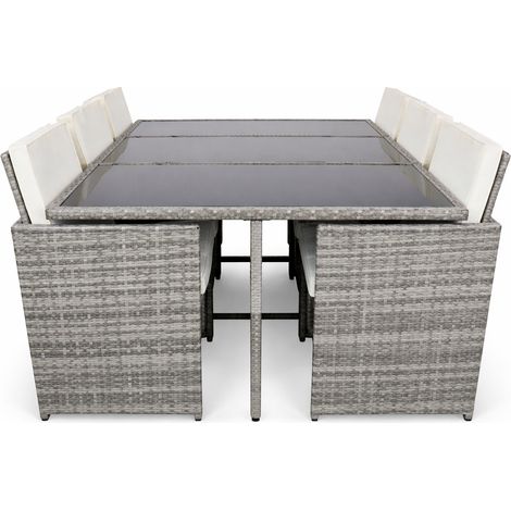 7-tlg Sitzgruppe Gartenmöbel Set Rattan