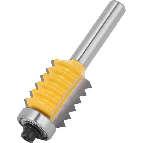 Fraise à bois à tige de 8 pouces, fraise à profiler pour rail, fraise à profiler pour rainures ondulées (fraise à bois à dents multiples 8 x 24) (1/5)
