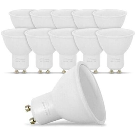 Lot de 10 ampoules Led GU10 7W eq. dimmable Température de couleur : blanc froid 6500K