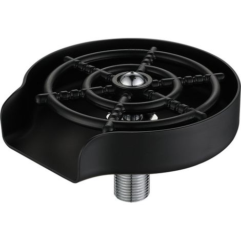 Lave-verre automatique en acier inoxydable pour évier, noir, à pression élevée, pour café, bar et maison. (1/5)