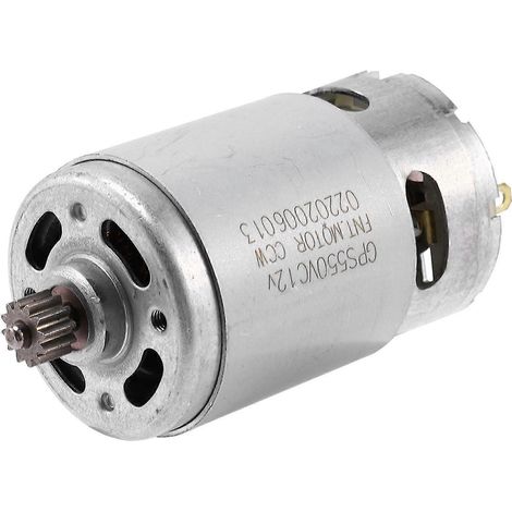 RS550 12V Gleichstrommotor-Bausatz zur Selbstmontage, mit Zweiganggetriebe, 12 Zähnen und hohem Drehmoment, für elektrische Bohrmaschinen und Schraubendreher.