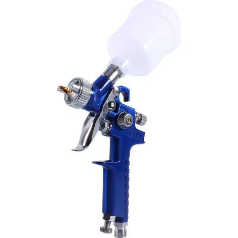 Blue Gravity Feed HVLP Mini Pistolet à peinture à air basse pression 0,8 mm Buse 100 ml (1/5)