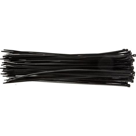 Serre-Câbles - 4 8 X 370 Mm - Pour Fixation De Câbles Électriques - Noir - Lot De 75 Pièces (1/4)