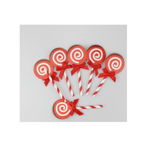 Décoration De Noël Sucette - En Plastique Résistant - Rouge Et Blanc - Pour Sapin - Lot De 6 (1/5)