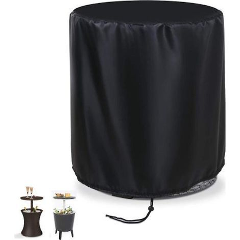 Copertura rotonda per camino, nera, 53 cm (21 pollici), resistente, 210D, impermeabile e antipolvere. (1/5)