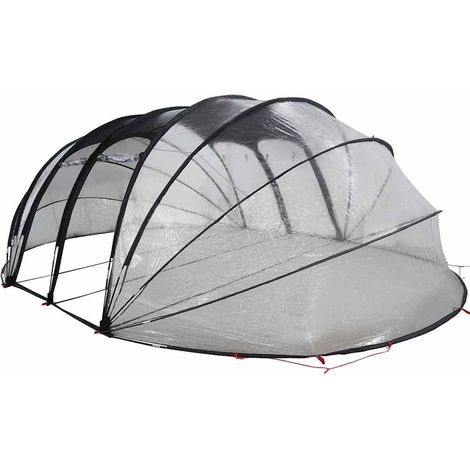 Maison Exclusive - Tenda da piscina a cupola Trasparente 640 x 432 x 205 cm PVC (1/5)