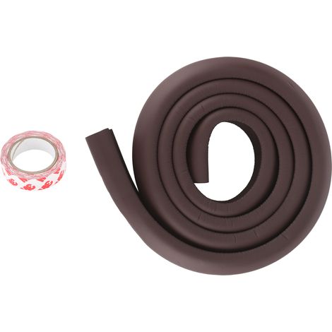 Protection de bord de meuble élastique de type L pour la sécurité des bébés (couleur café) (1/5)