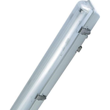 Réglette étanche fluo 1x28W grise 1277x110x100mm pour tube T5 (non inclus) ballast electronique 230V IP65 Neptune LEDVANCE