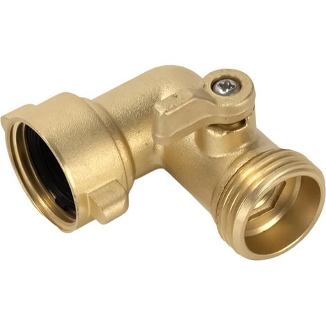 Codo de 90° para manguera flexible  Conexión roscada de 19 mm para grifo  Codo de conexión rápida para manguera, apartamento, jardín, áreas exteriores (1/5)