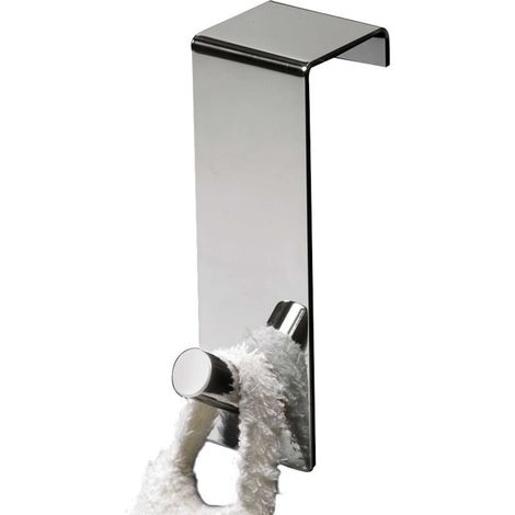 GEDY Appendiabiti da porta o mobiletto singolo cromato, Battente 40CM, Misure e peso prodotto: 14X4,5X7,5 CM & 0,15 KG, Appendi accappatoio bagno in acciaio inox, Design R&S Gedy, 2 anni di garanzia (1/3)