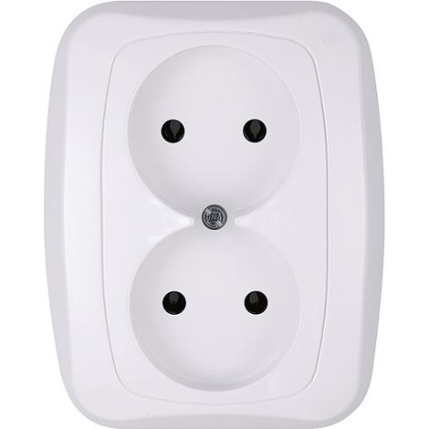 ENCHUFE DOBLE ATUT P/TB/U BLANCO - E+9001188