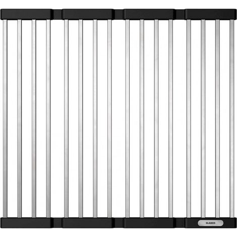 Blanco Escurridor abatible de acero inoxidable para fregadero Blanco (238482) (1/2)