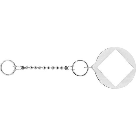 ASW Stedo support de chaîne 720281 chaîne 30cm, laiton chromé, anneau de robinetterie carré à l&39intérieur