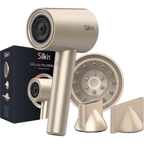 Silkn SilkyAir Pro HDB003 Premium Hair Dryer with Brushless Motor and Water Ion Technology 1600W Champagne