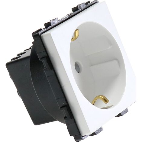 IluminaShop - Enchufe Tipo F Schuko 16A IP20 Blanco Serie Modern (1/5)