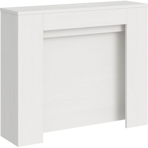 Consolle Allungabile 90x25/211 cm Pannelli in Nobilitato Kiba Bianco Frassino (1/5)