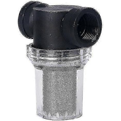 Filtre de purification en ligne à mailles pour jardin, pompe à eau d'irrigation, crépine durable, compatible avec tous les tuyaux, 1 pièce, noir