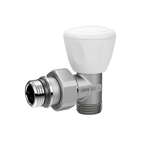 VALVOLA MANUALE A SQUADRA CON ATTACCO TUBO PEX MULTISTRATO- 1/2 24x19 fil (D.16)- TIEMM- pezzi 1