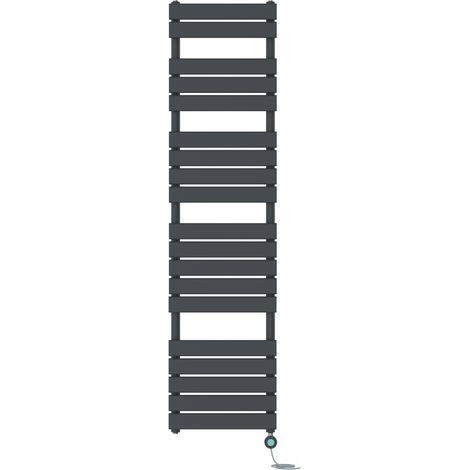 Pre-filled Electric Heated Towel Rail Radiator Flat Panel Thermostatic 1800x450mm Anthracite (1/5)