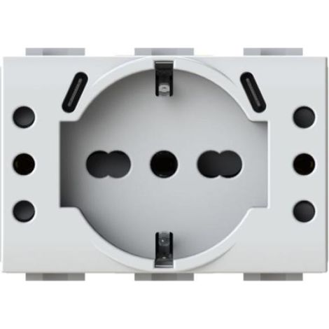 Toma multiestándar 4box usb p503 compatible bticino matix blanco - 4busbp503.am