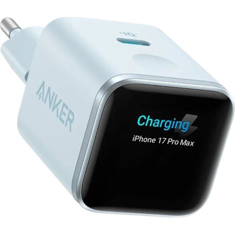 Anker Nano USB-C Cargador Rápido 45W con Display Azul Claro (1/5)