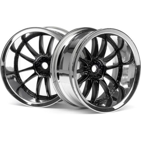 WORK XSA 02C WHEEL 26mm CHROME/BLACK (9mm OFFSET)