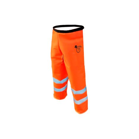 Zahón protector desbrozadora alta visibilidad naranja solapa broche PATTONES ROBERT'S L (1/2)