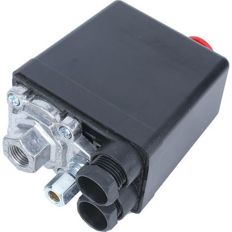 Vanne de commande de pressostat de compresseur d'air monotrou 0.51.2MPa (72.5175psi) 220V G1/4" (1/5)