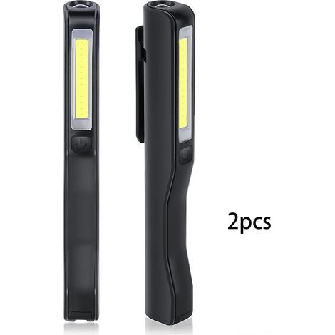 Lampe de travail LED rechargeable, lot de 2 lampes COB de 350 lumens pour mécanicien (1/5)