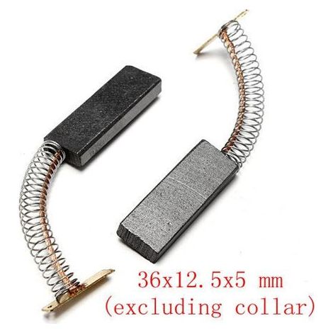 2 paires Balais de Charbon de Moteur 512.536mm pour Meuleuse d'angle Perceuse à Percussion Rotative Scie Circulaire Outil Électrique (1/5)